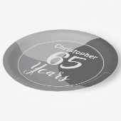 65歳の誕生日パーティー用紙皿 ペーパープレート (アングル)