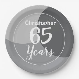 65歳の誕生日パーティー用紙皿 ペーパープレート