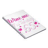 65歳の誕生日パーティー装飾ワイン65th B ノートブック (右側)