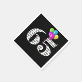 65歳の誕生日パーティー風船 スタンダードカクテルナプキン (角)