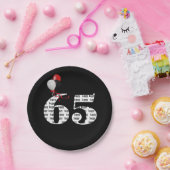 65歳の誕生日パーティー風船 ペーパープレート (パーティー)