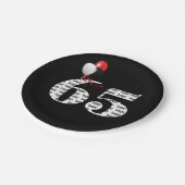 65歳の誕生日パーティー風船 ペーパープレート (アングル)