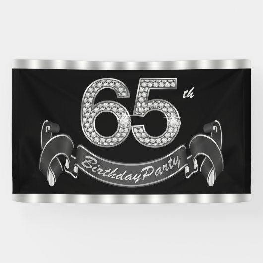 65歳の誕生日パーティー 横断幕 (横)