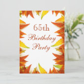 65歳の誕生日パーティー 紅葉 招待状 (スタンド正面)