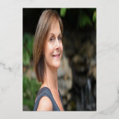 65歳の誕生日パーティ白金ゴールド台本 箔招待状 (裏面)