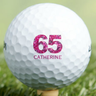 65歳の誕生日プレゼントにおば様へ - フラワー65デザイン ゴルフボール