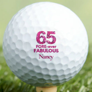 65歳の誕生日プレゼント 姉妹へのピンクの華やかなギフト ゴルフボール