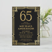 65歳の誕生日写真 招待状 (スタンド正面)