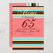 65歳の誕生日招待状 招待状 (正面/裏面)