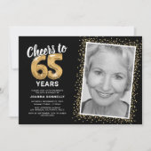 65歳の誕生日記念写真 招待状 (正面)