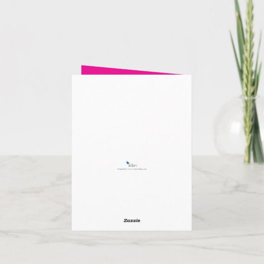 65歳の誕生日3枚の写真ホットピンクとホワイトカード カード (裏面)