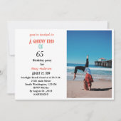 65歳の誕生日65歳の誕生日インビタットの一風変わった種類 招待状 (正面)