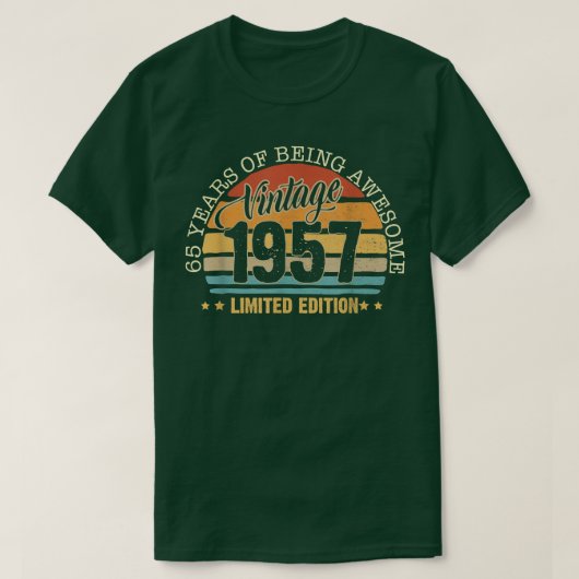 65歳ギフトヴィンテージ1957限定版65t tシャツ (デザイン正面)