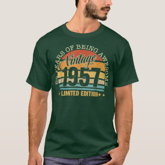 65歳ギフトヴィンテージ1957限定版65t tシャツ
