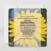 65歳サプライズ誕生日パーティーひまわり招待状 招待状 (裏面)