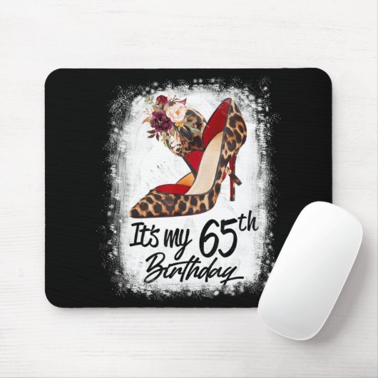 65歳ハイヒールヒョウ私の65誕生 マウスパッド (マウス)