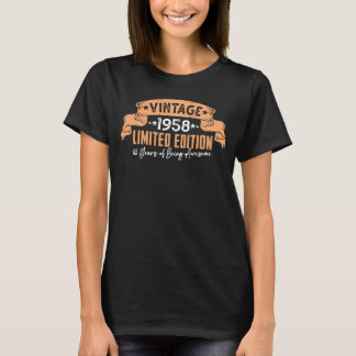 65歳ヴィンテージ1958レトロヴィンテージ65誕生 Tシャツ
