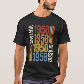 65歳ヴィンテージ1958 65番目の誕生日装飾 Tシャツ