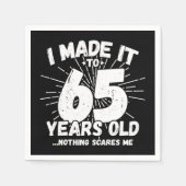 65歳皮肉ミームおもしろい65誕生日 スタンダードカクテルナプキン (正面)