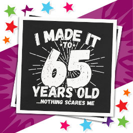 65歳皮肉ミームおもしろい65誕生日 スタンダードカクテルナプキン
