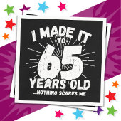 65歳皮肉ミームおもしろい65誕生日 スタンダードカクテルナプキン