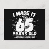 65歳皮肉ミームおもしろい65誕生日 ポストカード (正面)