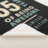 65歳素晴らし- 65誕生日 シェルパブランケット (3/4)