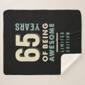 65歳素晴らし- 65誕生日 シェルパブランケット (正面(横))