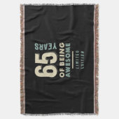 65歳素晴らし- 65誕生日 スローブランケット (正面縦)