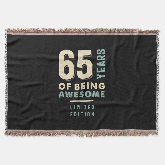 65歳素晴らし- 65誕生日 スローブランケット (正面)