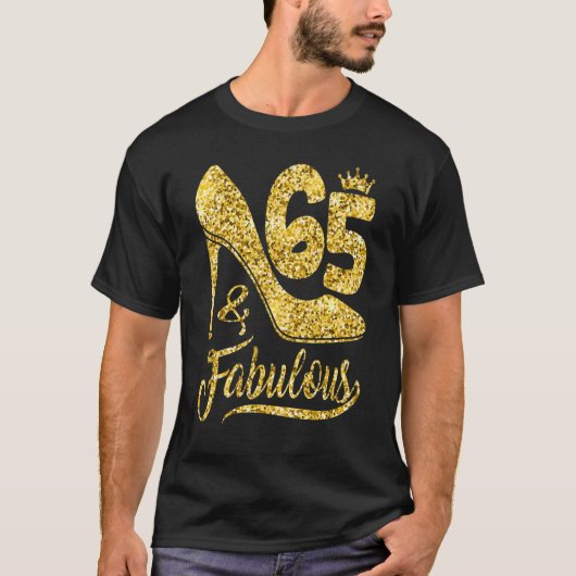 65歳65と素晴らしい65th誕生日クラウンSh Tシャツ (正面)