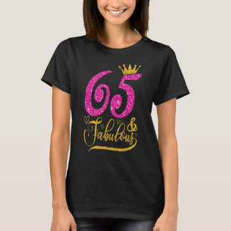 65歳65歳と素晴らしい65誕生日クイーンクロ Tシャツ