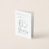 65歳。スタイリッシュデザイン。 箔カード (正面)