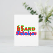 65歳 誕生日 デザイン ポストカード (スタンド正面)