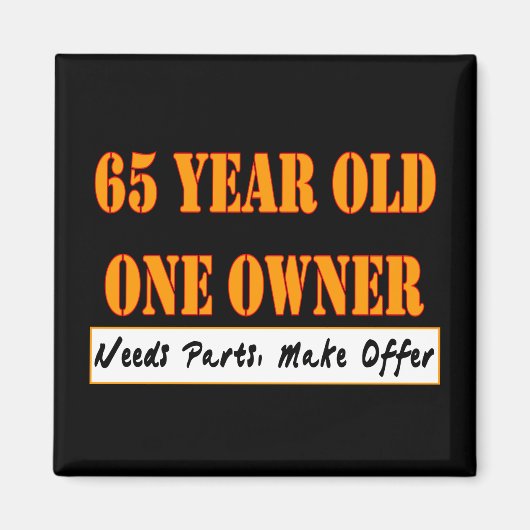 65歳、1人のオーナー – パーツが必要、提供を行う マグネット (正面)