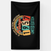 65歳、1957年素晴らし、65誕生日 横断幕 (縦)