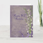 65番目の誕生日とユリの谷 カード (正面)