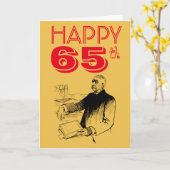 65番目の誕生日カードデッドシー カード (黄色い花)