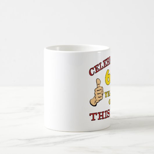 65番目の誕生日ギフト コーヒーマグカップ (中央)