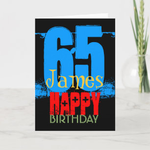 65番目の誕生日グリーティングカード カード