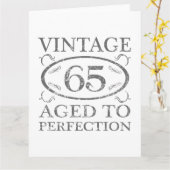 65番目の誕生日ヴィンテージ カード (黄色い花)