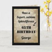 65番目の誕生日折り畳みグリーティングカード カード (黄色い花)