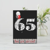 65番目の誕生日招待状 招待状 (スタンド正面)