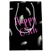 65番目の誕生日羽ミディアム抱き枕 ミディアムペーパーバッグ (正面)