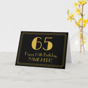 65番目の誕生日:インスパイアアールデコ検索"65" +名前 カード
