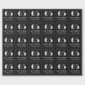 65番目の誕生日-インスパイアアールデコ検索"65"，名前 ラッピングペーパー (フラット)