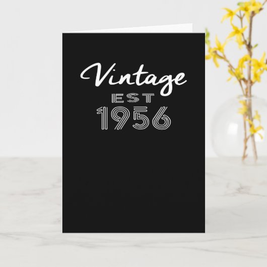 65番目の誕生日,ヴィンテージ1956,ママのための誕生日ギフト カード (黄色い花)