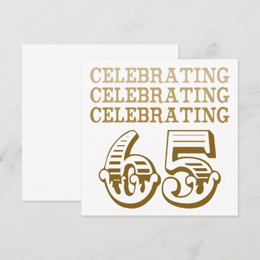 65祝だ！（誕生日会） 招待状 (正面/裏面)