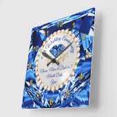 65素晴らし周年記念パーソナライズされた贈65周年記念 スクエア壁時計 (傾斜)