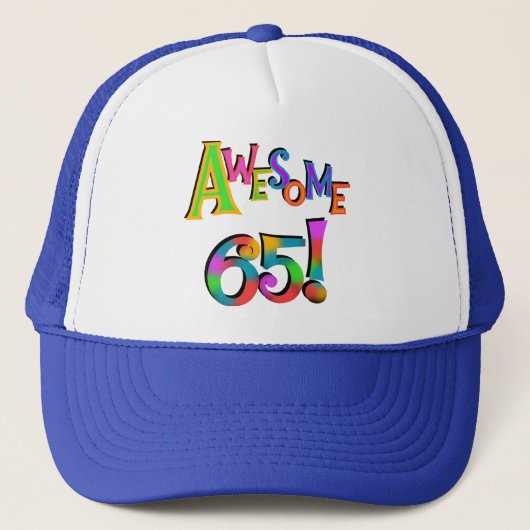 65素晴らし枚の誕生日Tシャツと贈り物 キャップ (正面)